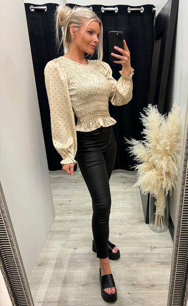 Nix blouse - champagne/dot