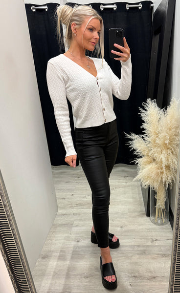 N-laliah knit cardigan - ivory
