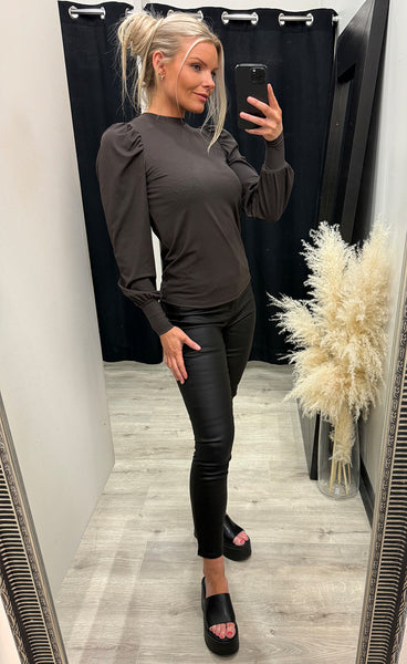 Vya longsleeve - chocolate