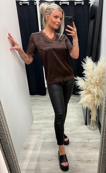 Gevo top - brown