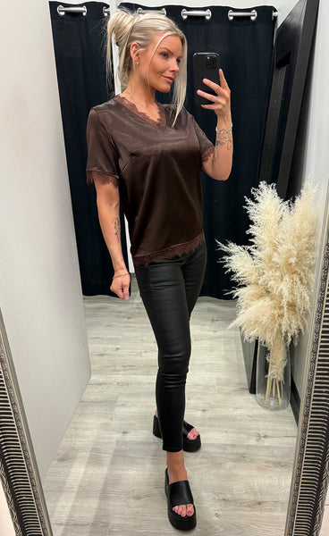 Gevo top - brown
