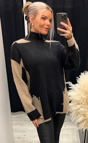 Laurina knit pullover - black