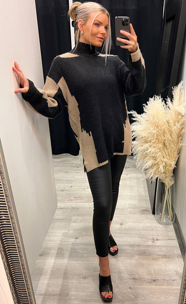 Laurina knit pullover - black