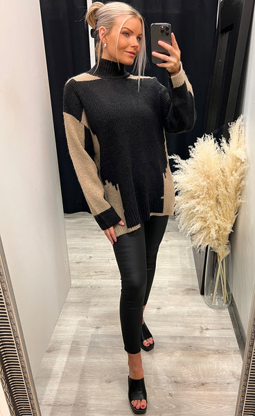 Laurina knit pullover - black