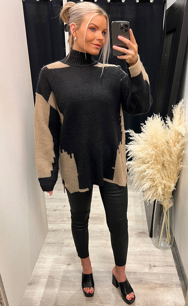 Laurina knit pullover - black