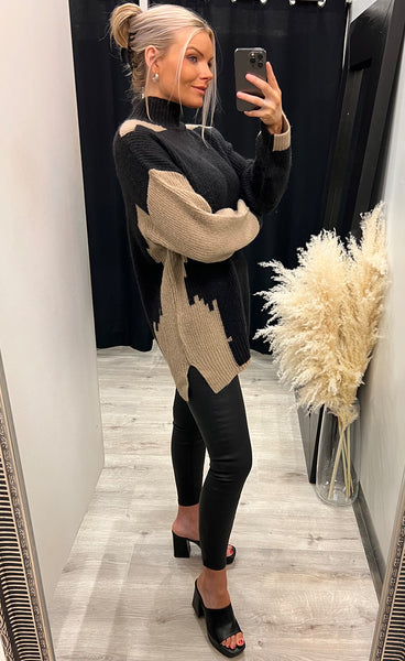 Laurina knit pullover - black