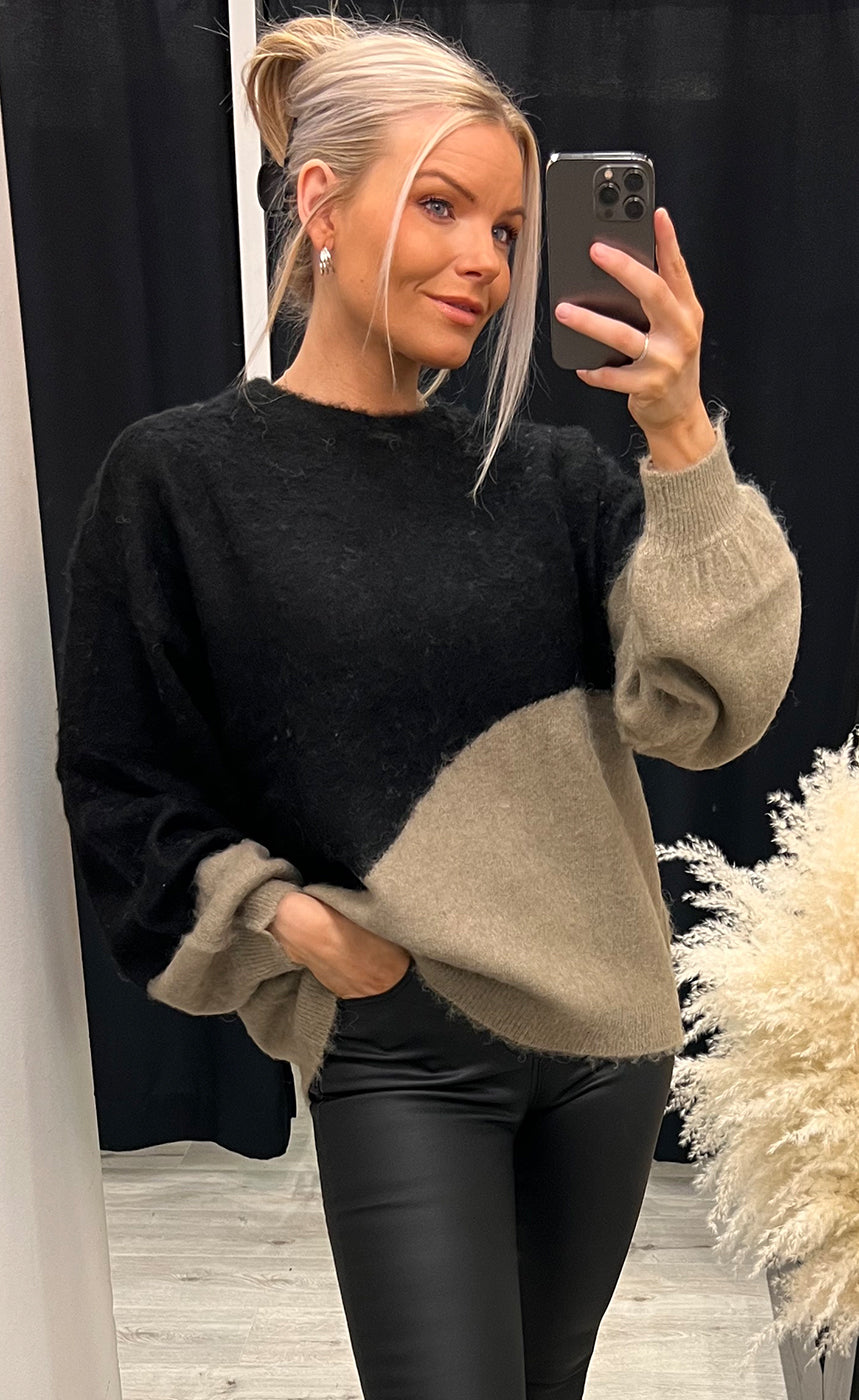 Madalena knit pullover - wood smoke