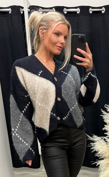 N-laiana knit cardigan - navy mix