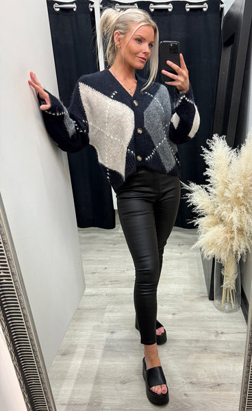 N-laiana knit cardigan - navy mix