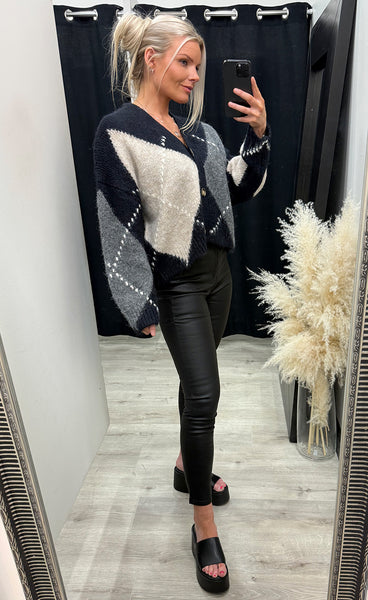 N-laiana knit cardigan - navy mix