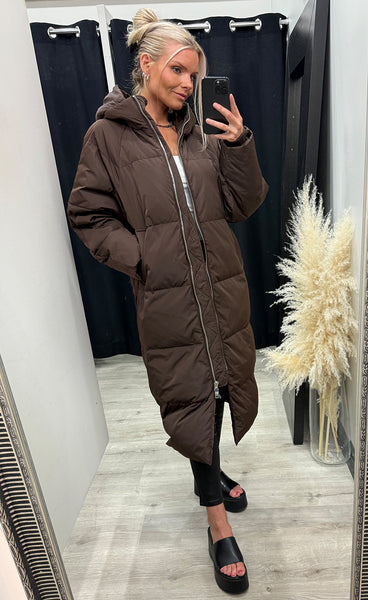 ICHI Bunala down jacket - coffee bean