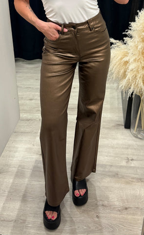Kiko wide pants - antique brass