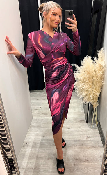 Dorota dress - magenta