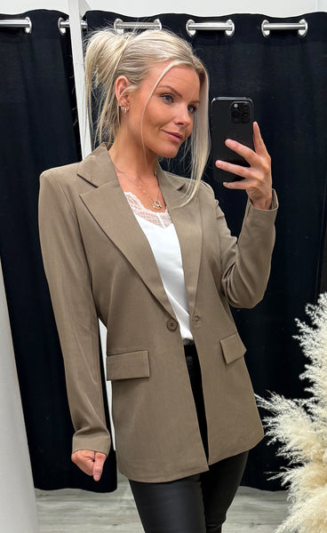 Viksa blazer - dark sand melange