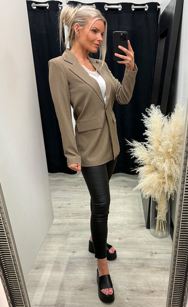 Viksa blazer - dark sand melange