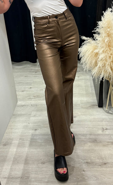 Kiko wide pants - antique brass