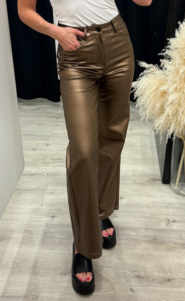 Kiko wide pants - antique brass
