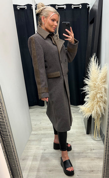 NÜ Enid jacket long - brown
