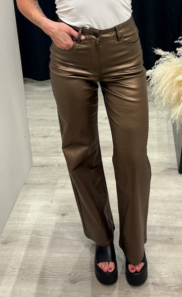 Kiko wide pants - antique brass