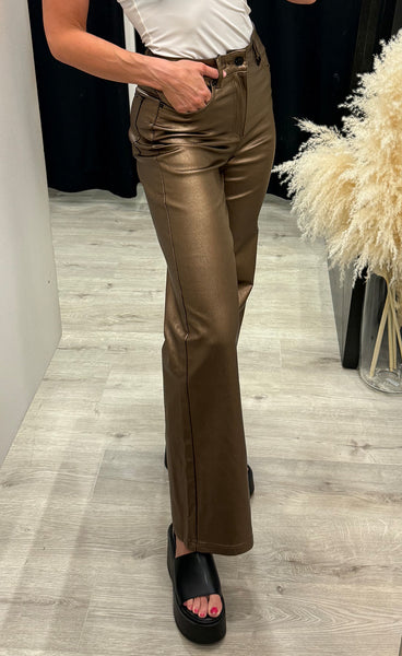 Kiko wide pants - antique brass