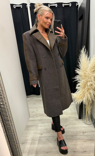 NÜ Enid jacket long - brown