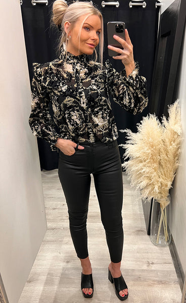 Sofia blouse - black velour