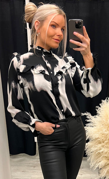 Sofia blouse - black/grey