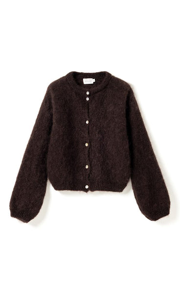 N-kae mohair knit - dark brown chocolate