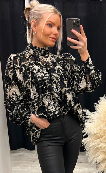 Glowie blouse - black velour