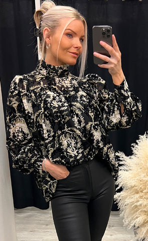 Glowie blouse - black velour