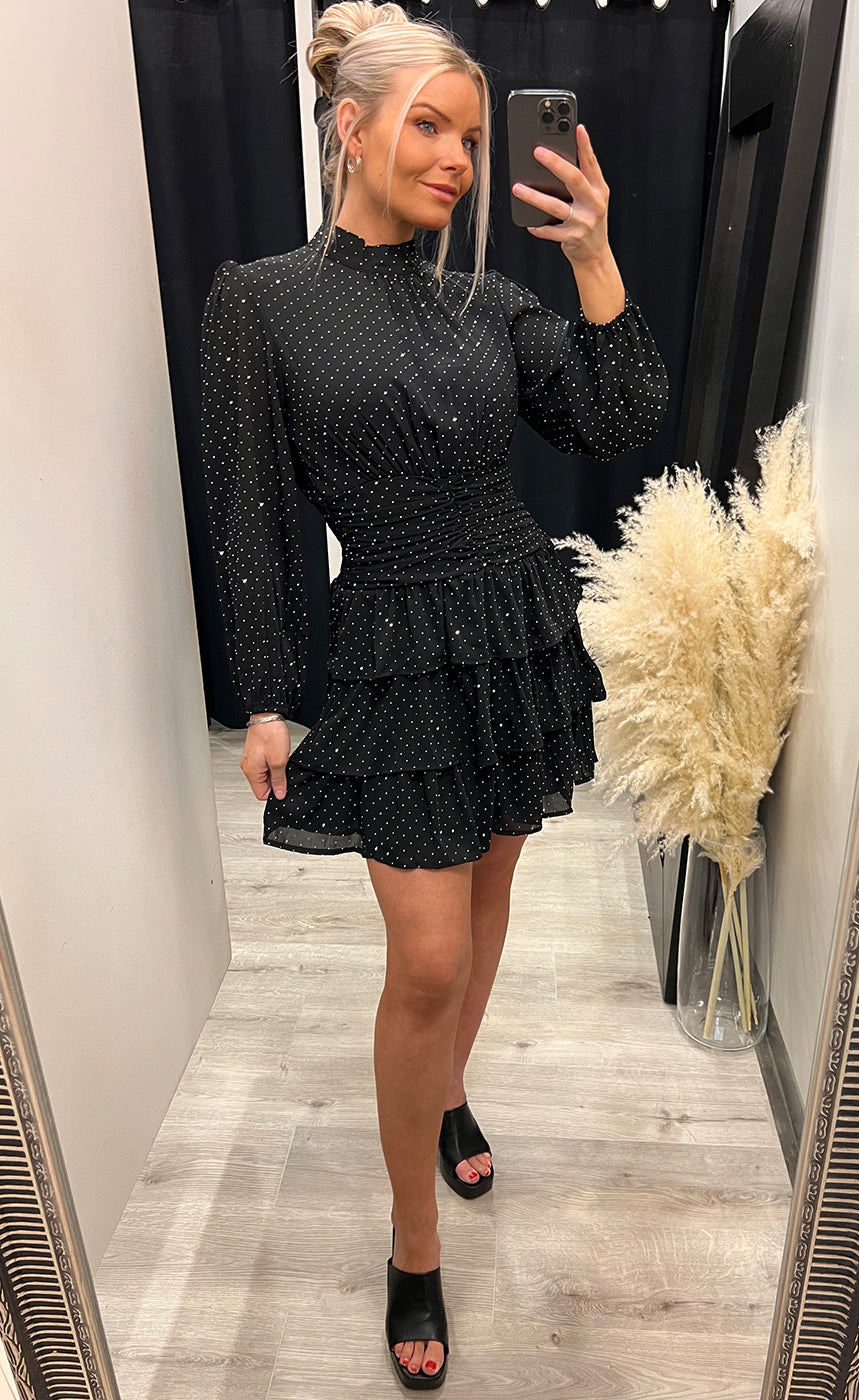 Cecilia dress - black sparkle