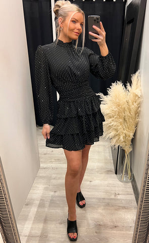 Cecilia dress - black sparkle