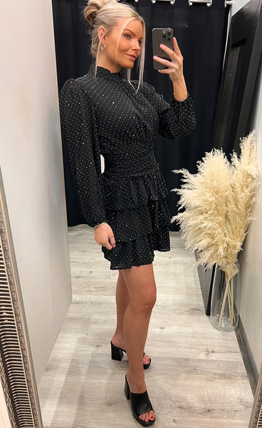 Cecilia dress - black sparkle