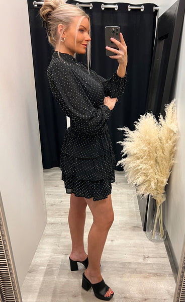 Cecilia dress - black sparkle