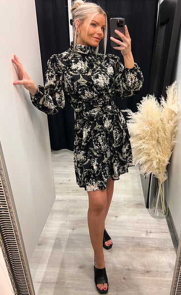 Cecilia dress - black velour