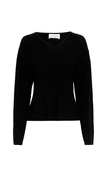 Silda rachelle v-pullover - black