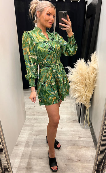 Amber dress - green mix