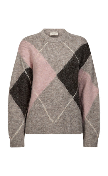 FREEQUENT Lulu pullover - desert taupe melange