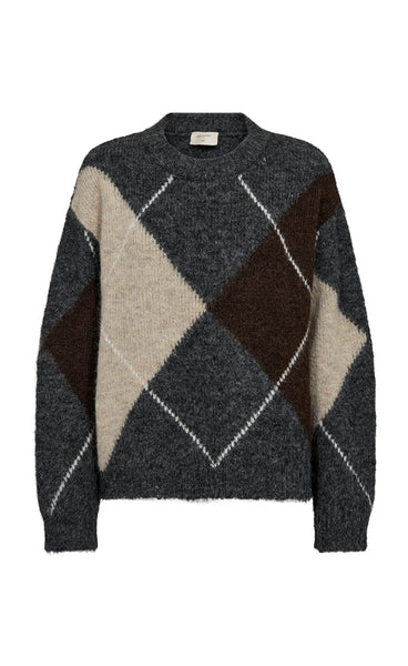 FREEQUENT Lulu pullover - dark grey melange
