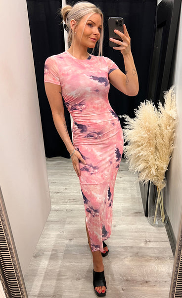 Freya mesh dress - pink