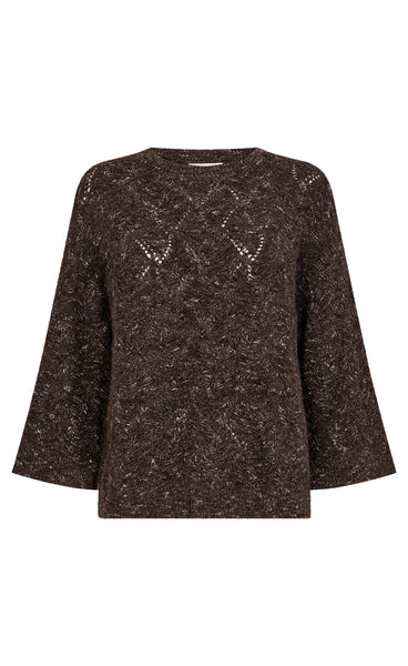 FREEQUENT Estweed pullover - mole melange