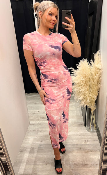 Freya mesh dress - pink