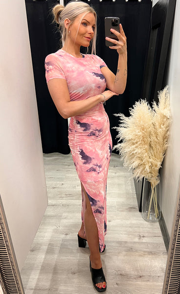 Freya mesh dress - pink
