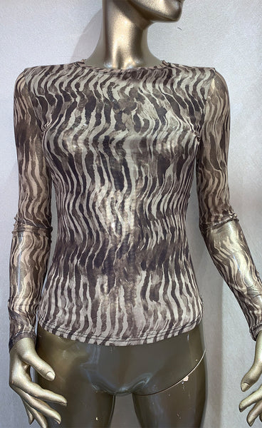Mia mesh top - taupe