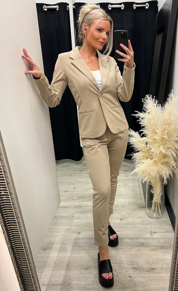 FRANSA stretch blazer - savannah tan