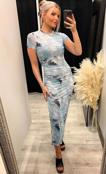 Freya mesh dress - blue