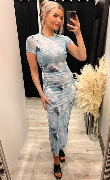 Freya mesh dress - blue