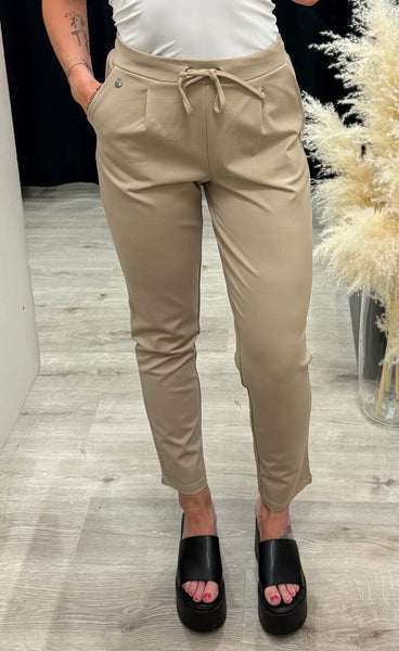 FRANSA stretch pants - savannah tan