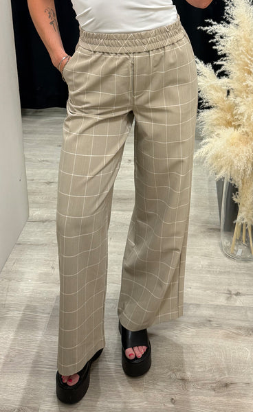 Danta check pants - chinchilla check