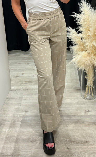 Danta check pants - chinchilla check